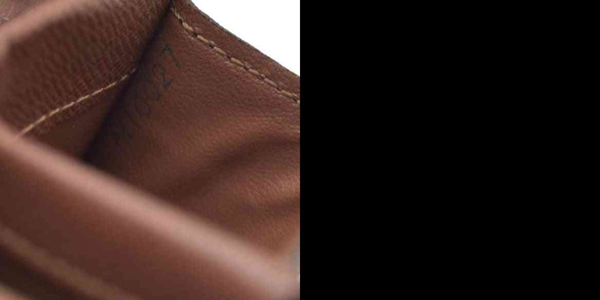 AUCTION $430 Louis Vuitton Monogram Porte Monnaie Plat Coin Purse Wallet Brown MI0027