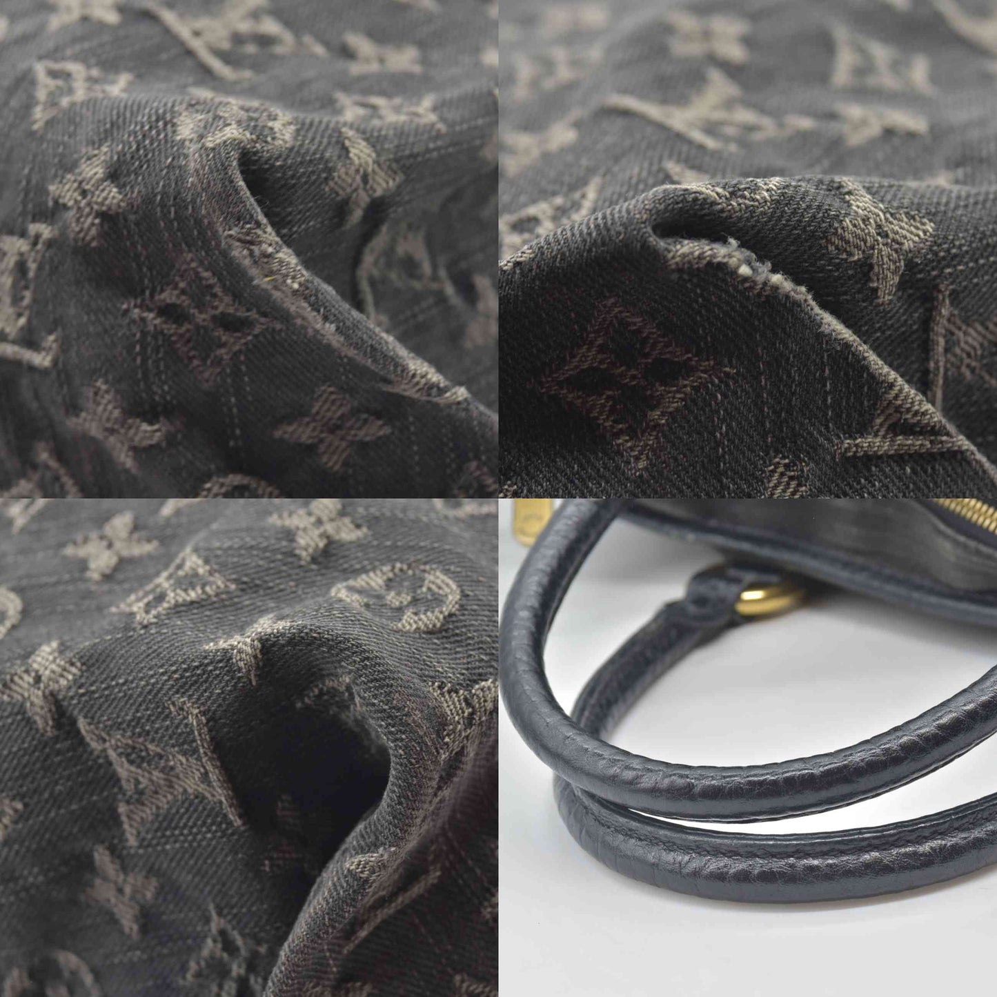 $1965 2007-2009  Louis Vuitton Denim Neo Cabby MM Black