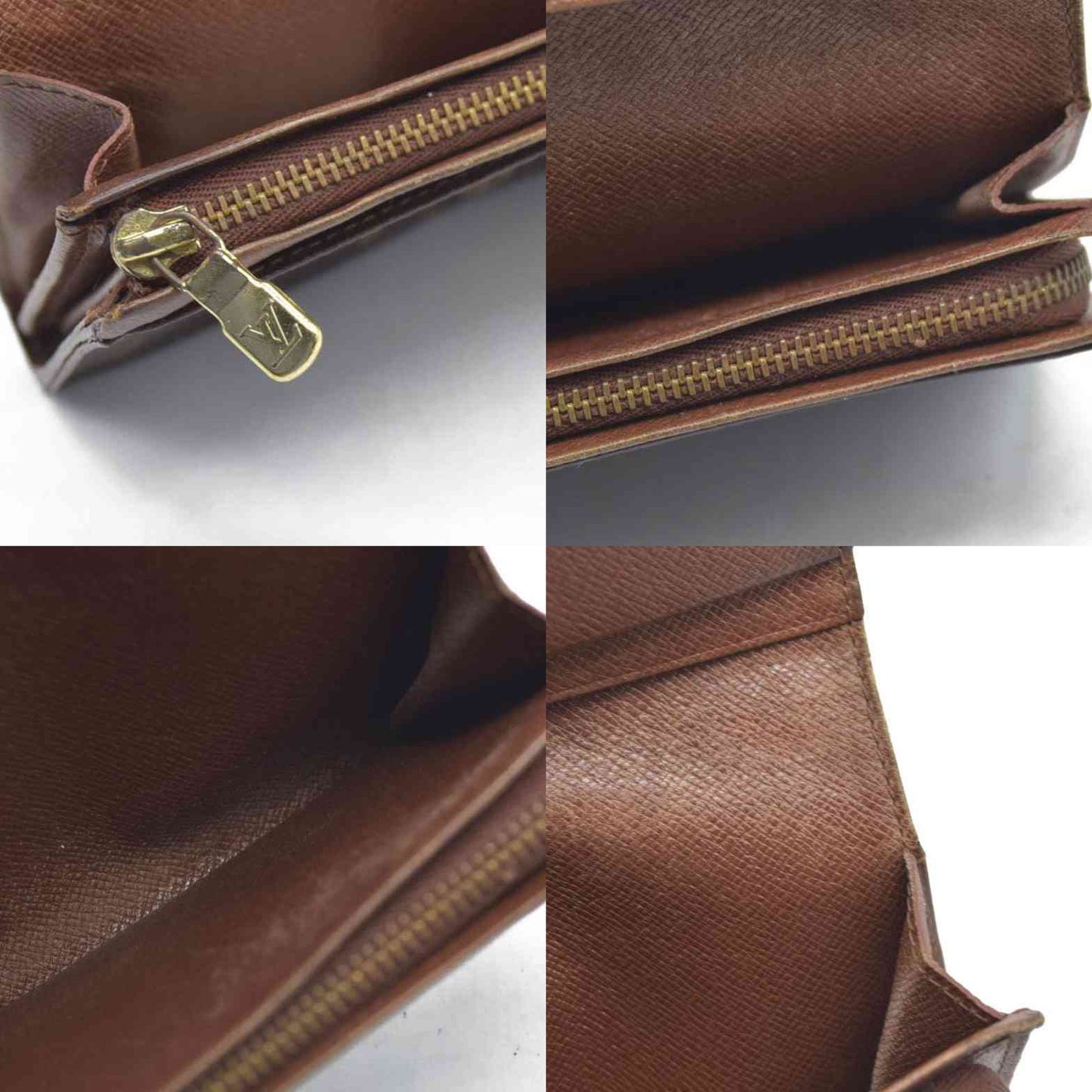 $560 Louis Vuitton  Monogram Porte-Monnaie Tresor Wallet