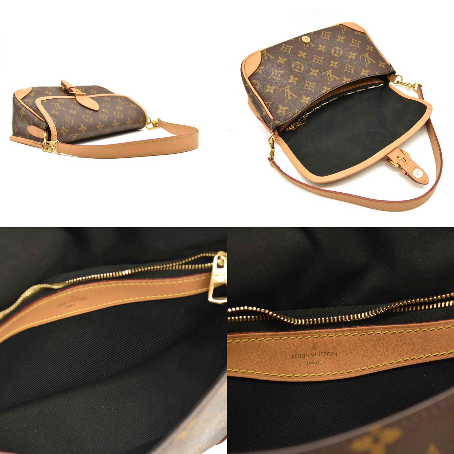 LOUIS VUITTON  Monogram Diane Black RFID Crossbody