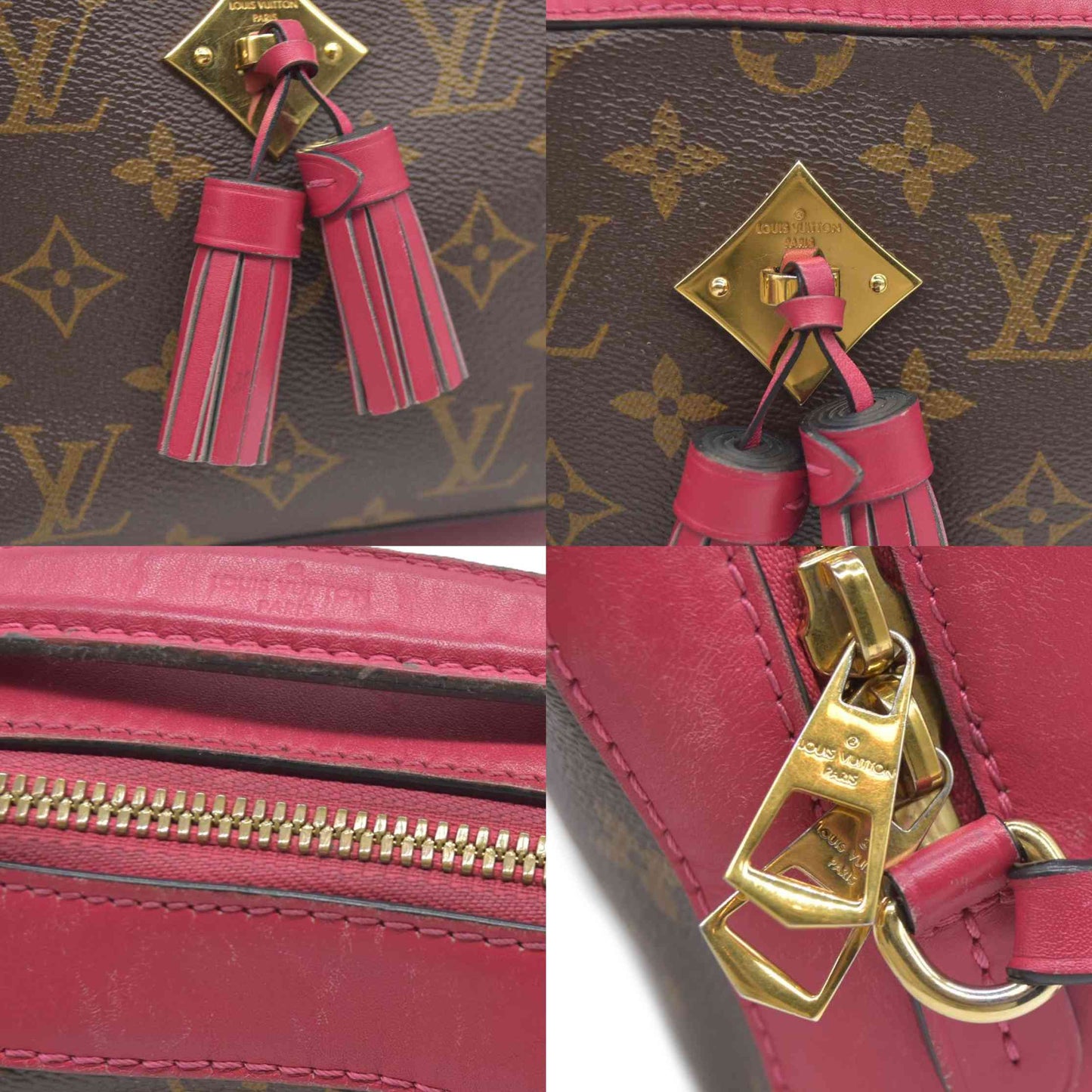 $1710 Louis Vuitton Saintonge Freesia Pink Monogram Canvas Cross Body Bag DU2108 2018