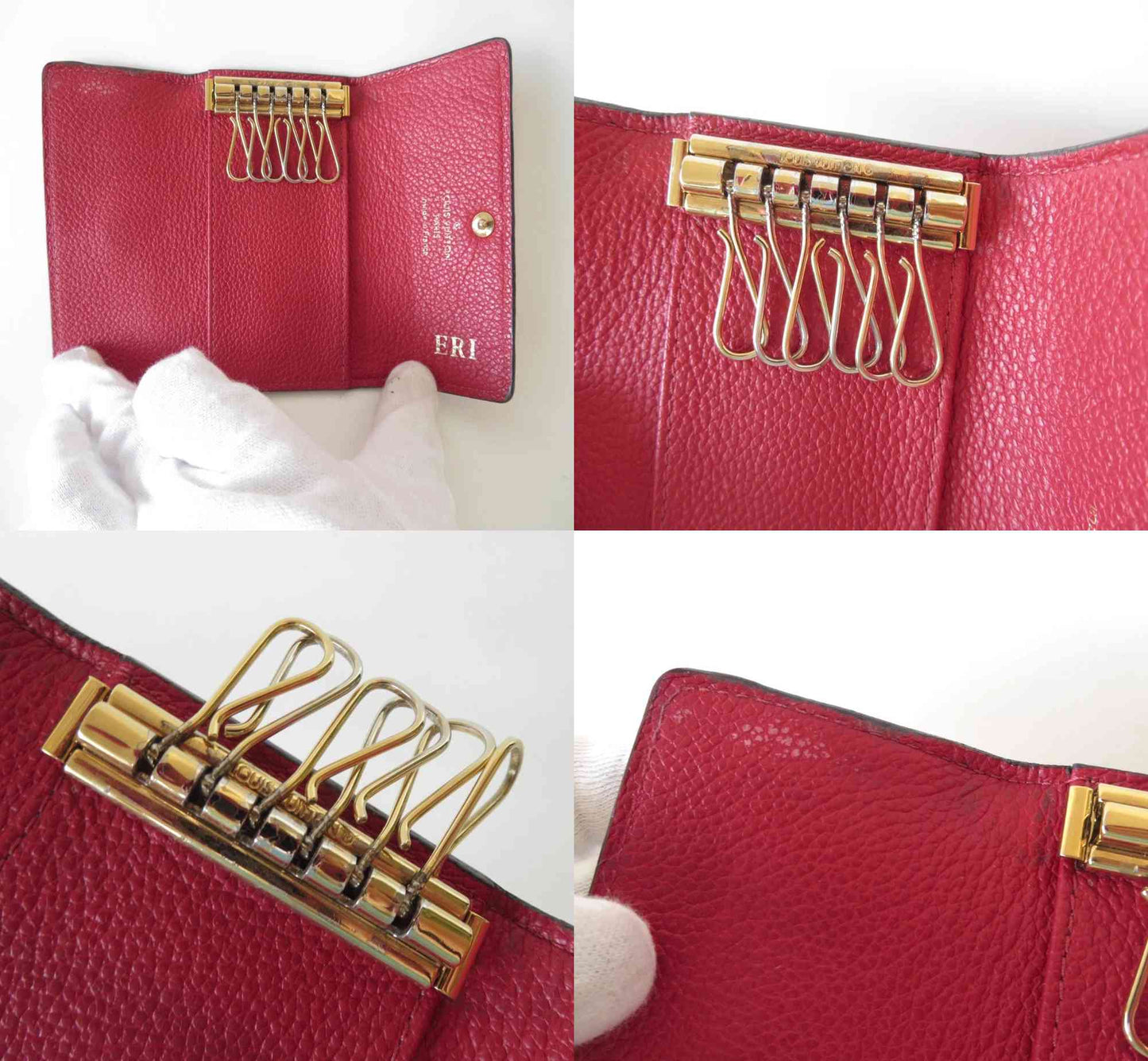 LOUIS VUITTON $450 Monogram Empreinte Leather Multicles 6 Ring Key Case TJ3188