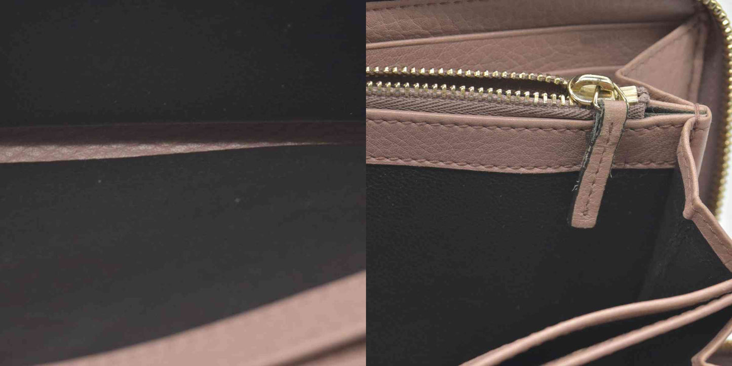 Gucci Pebbled Calfskin Soho Zip Around Wallet Camelia COSNIGNMENT