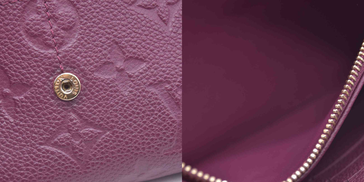 $1060 2016 Louis Vuitton Empreinte Sarah Wallet NM Burgundy CA4116