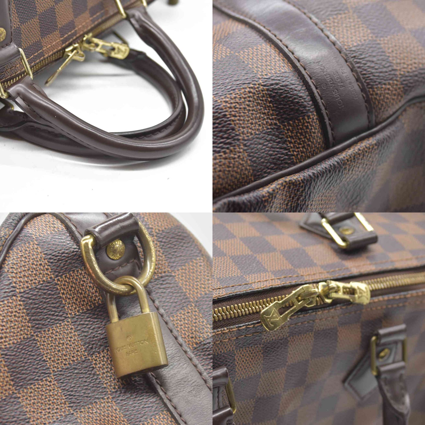 $1980 Louis Vuitton  Damier Ebene Speedy Bandouliere 30 2014 MB5114
