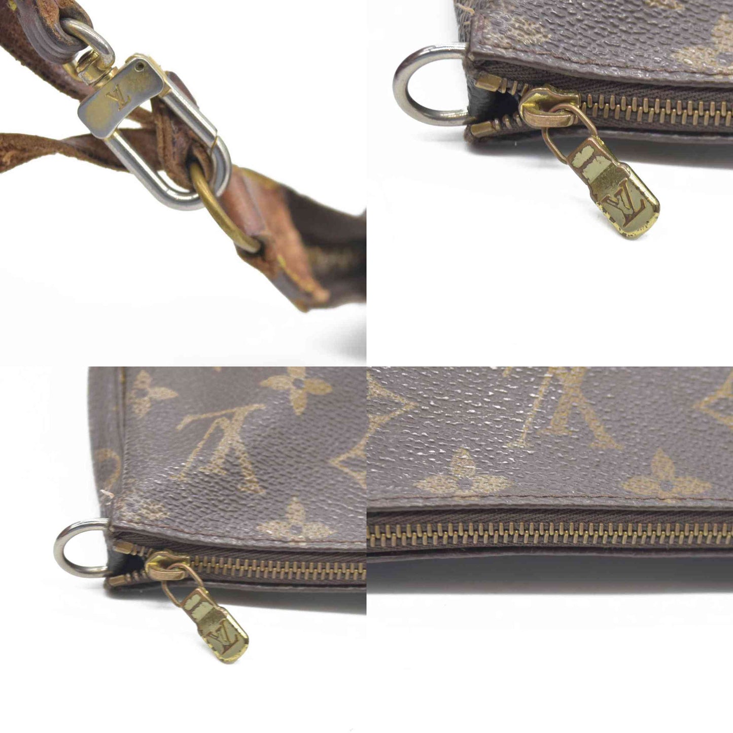 $1660 Louis Vuitton Monogram Pochette Accessories Pouch Bag  AR1907