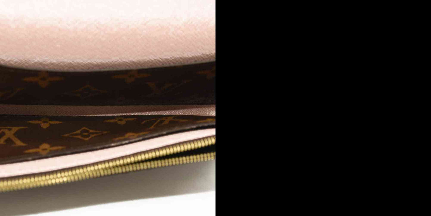 LOUIS VUITTON Monogram Emilie Wallet Rose Ballerine