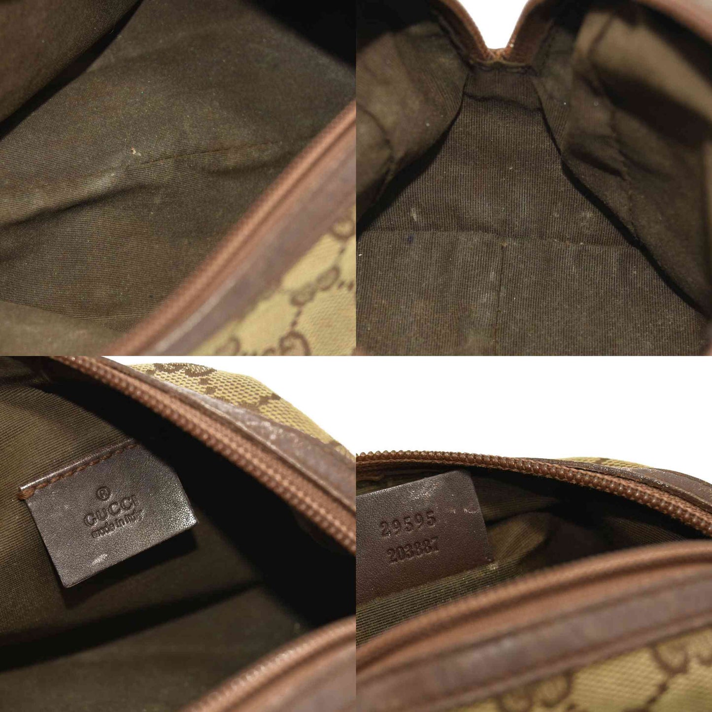 Gucci  Monogram Large Cosmetic Case Brown 29595 203887