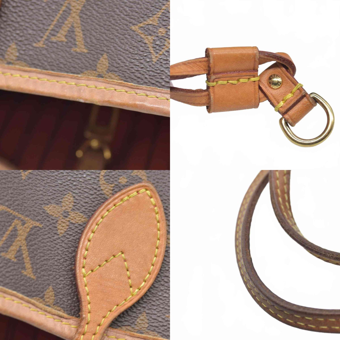 $2170 Louis Vuitton Neverfull MM Monogram Mid Size Cherry Red Tote