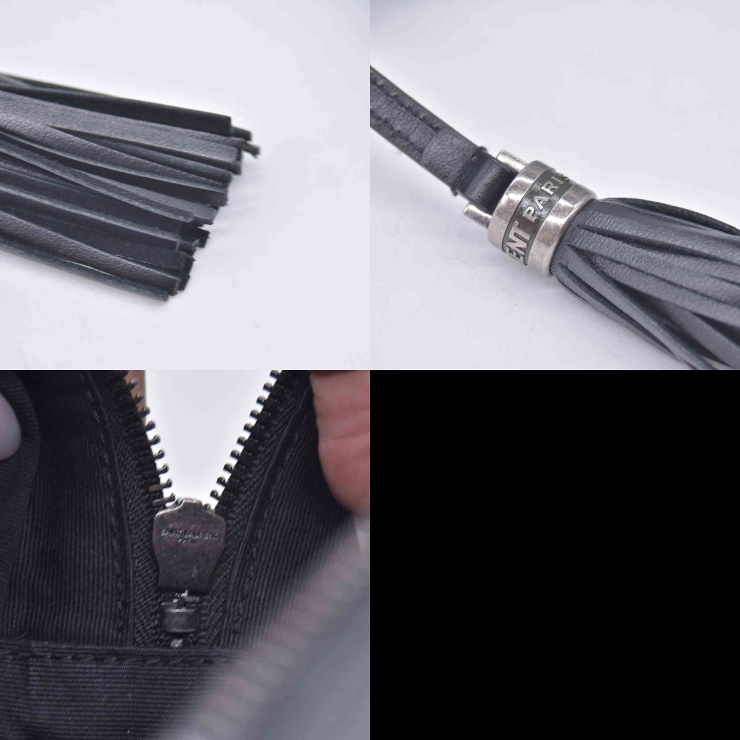 $1950 Saint Laurent Calfskin Matelasse Monogram Lou Camera Bag Black