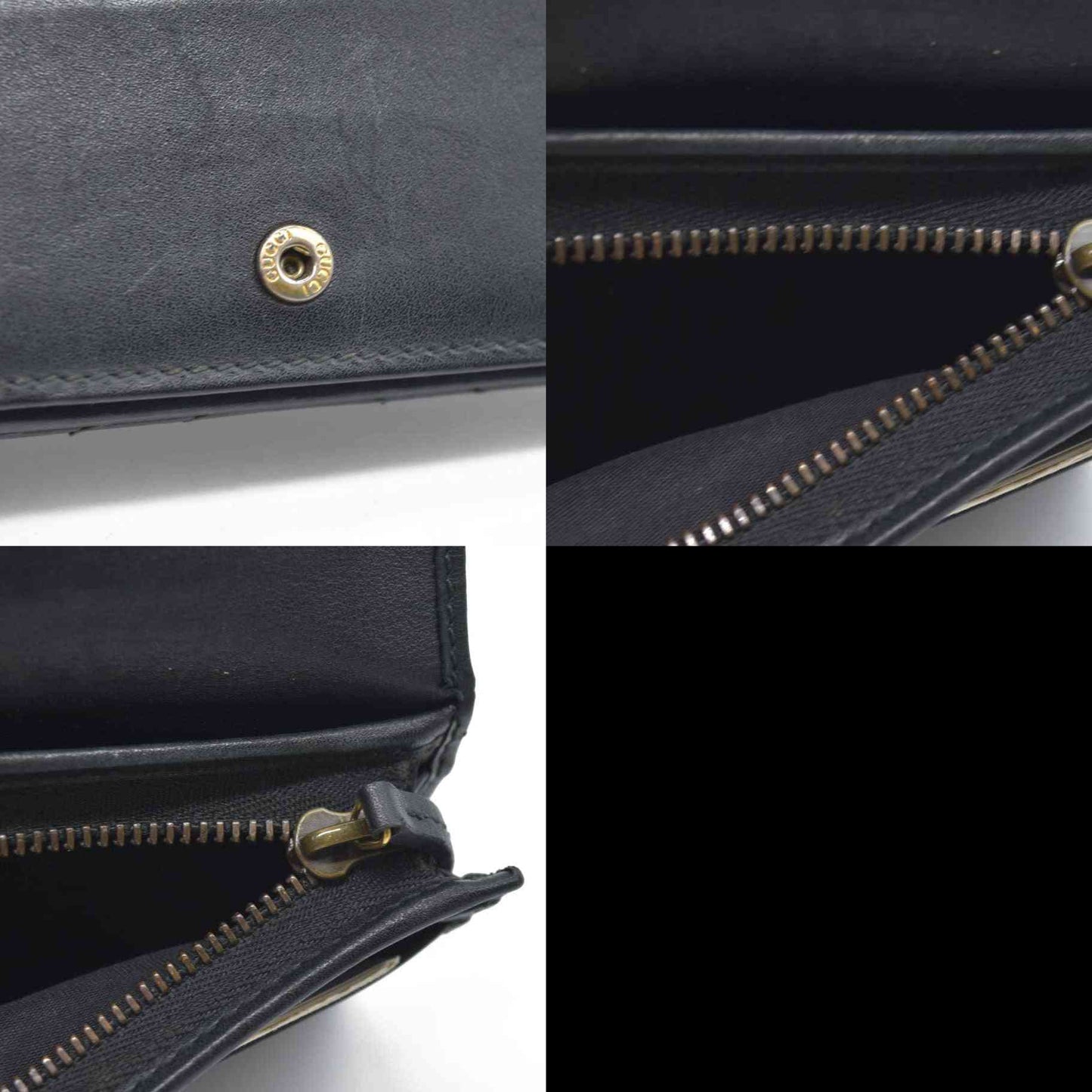 $580 CONSIGNMENT Gucci GG Marmont Quilted Bifold Compact Wallet Black