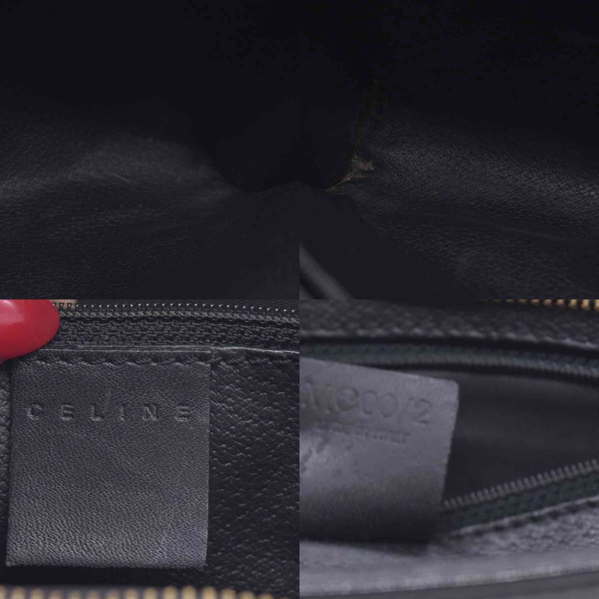$650 CELINE Macadam Canvas Outer Pocket Clutch Pouch Black Brown CONSIGNMENT 10021194