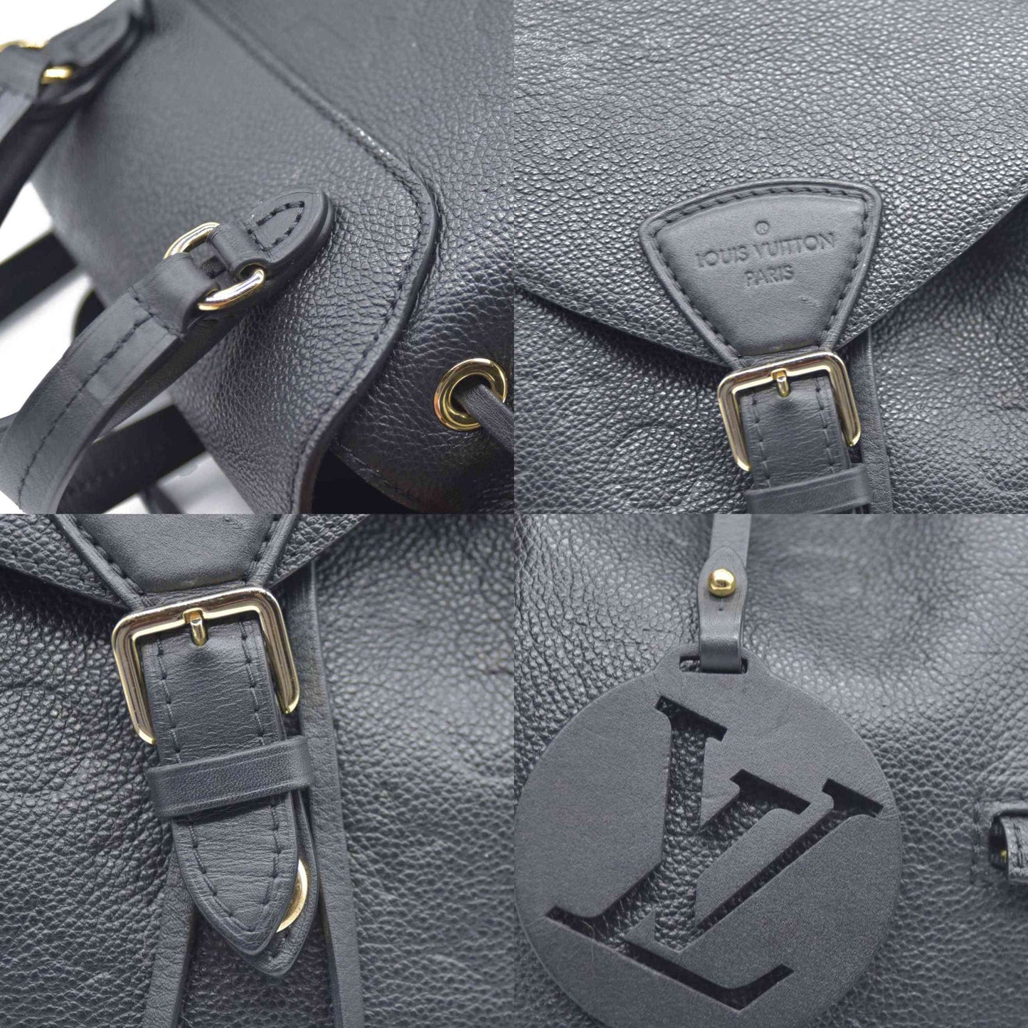 $2980 Louis Vuitton  Empreinte Montsouris NM Backpack Black Noir