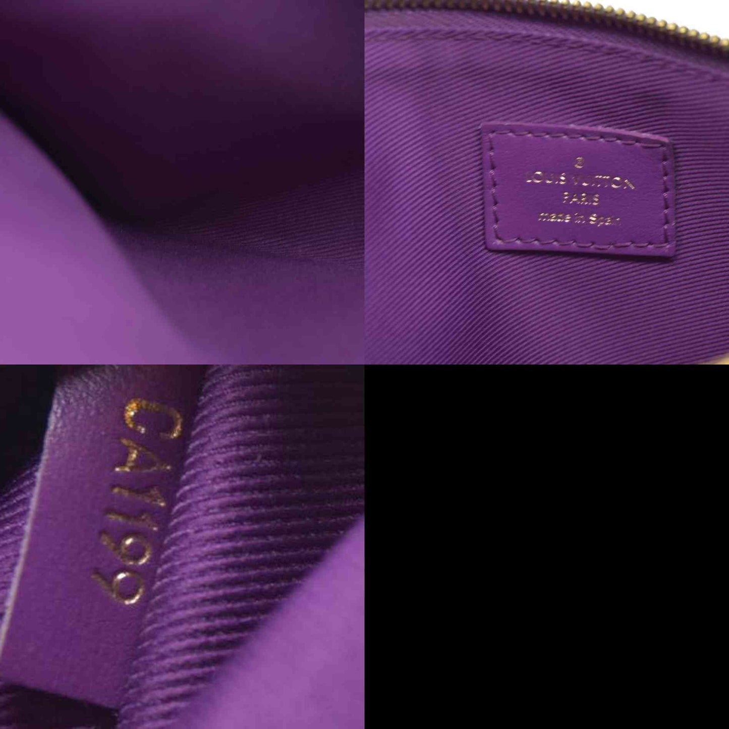 Louis Vuitton  Monogram Double Flat Messenger Marron Purple CA1199