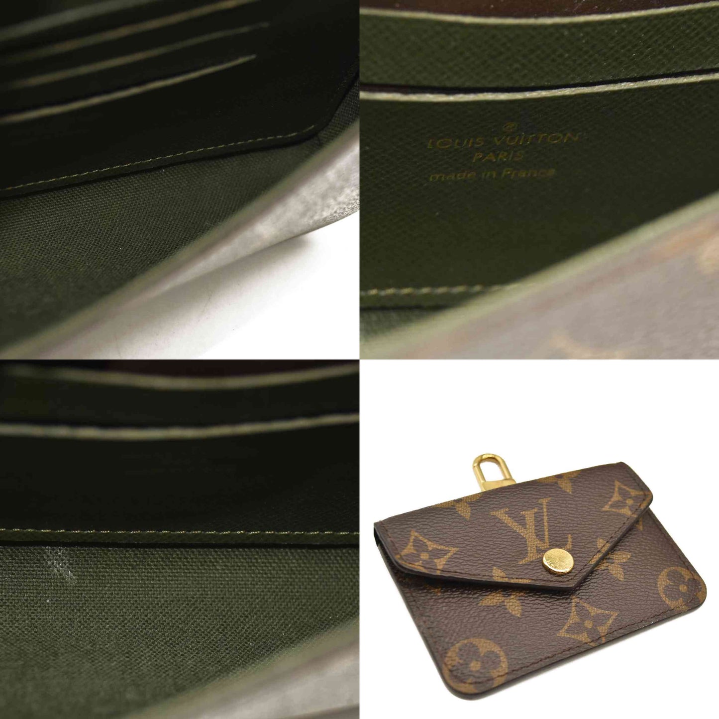 RFID Louis Vuitton  Monogram Felicie Strap & Go Kaki