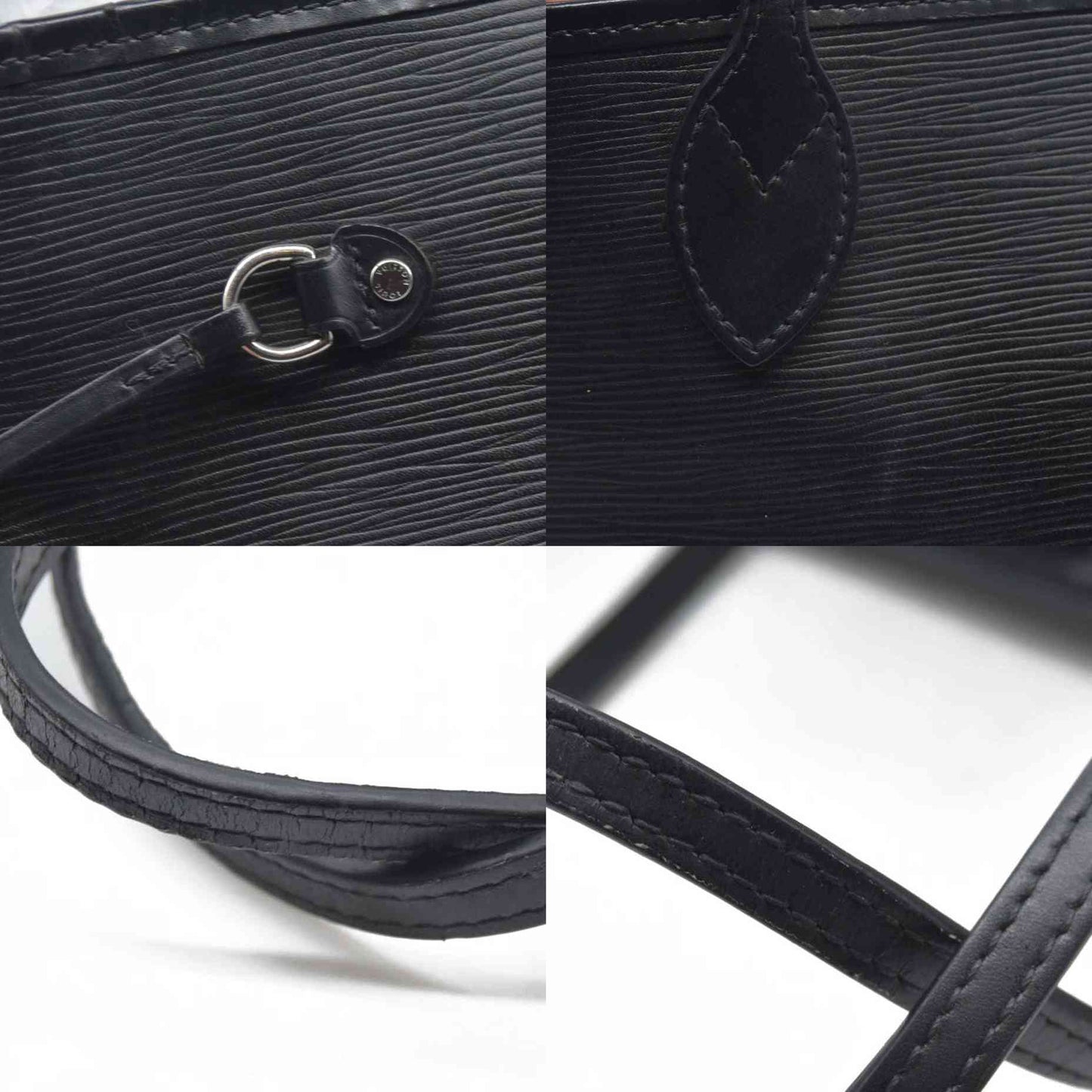 $2500 Louis Vuitton Epi Leather Neverfull MM Black UB2189