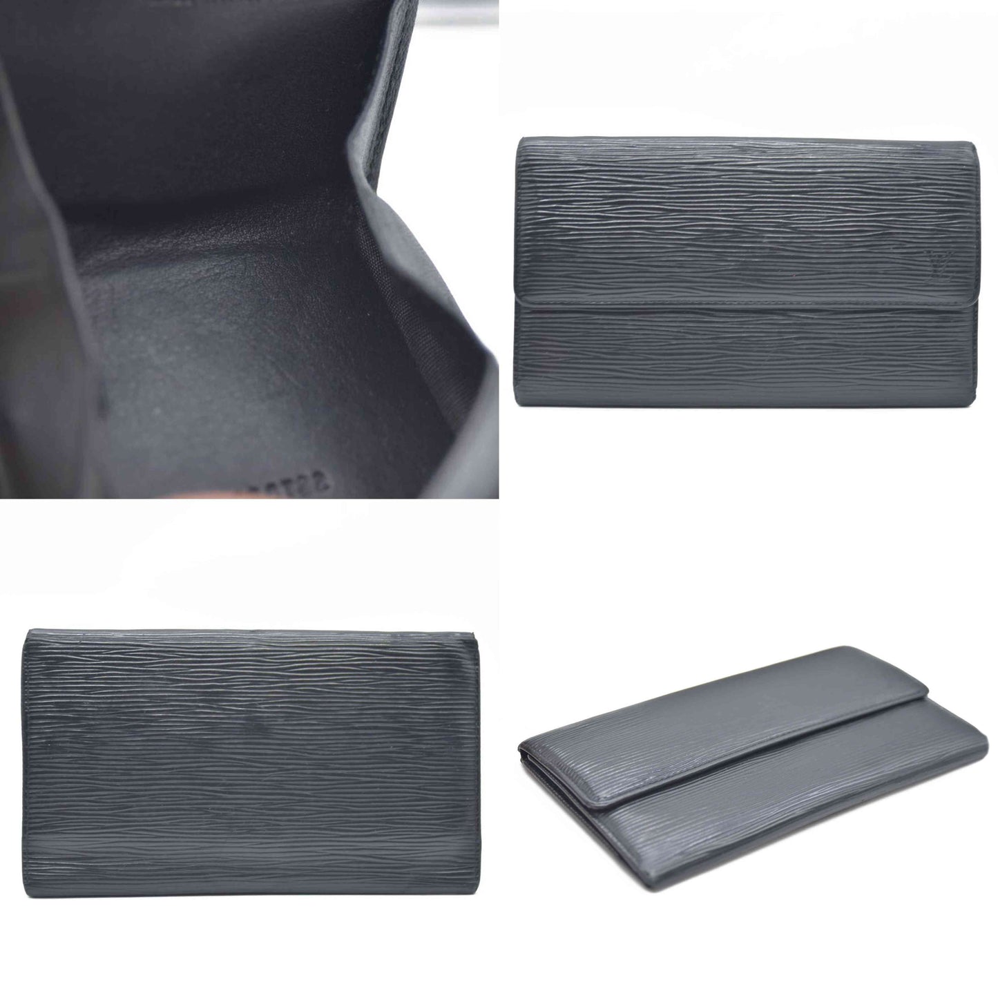 Salvatore Ferragamo Gancini Leather Coin Purse Wallet Black