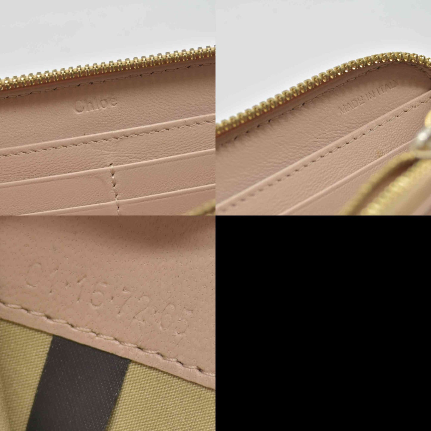 $690 2016 Chloe Baylee Leather Zip Around Long Wallet Purse Pink