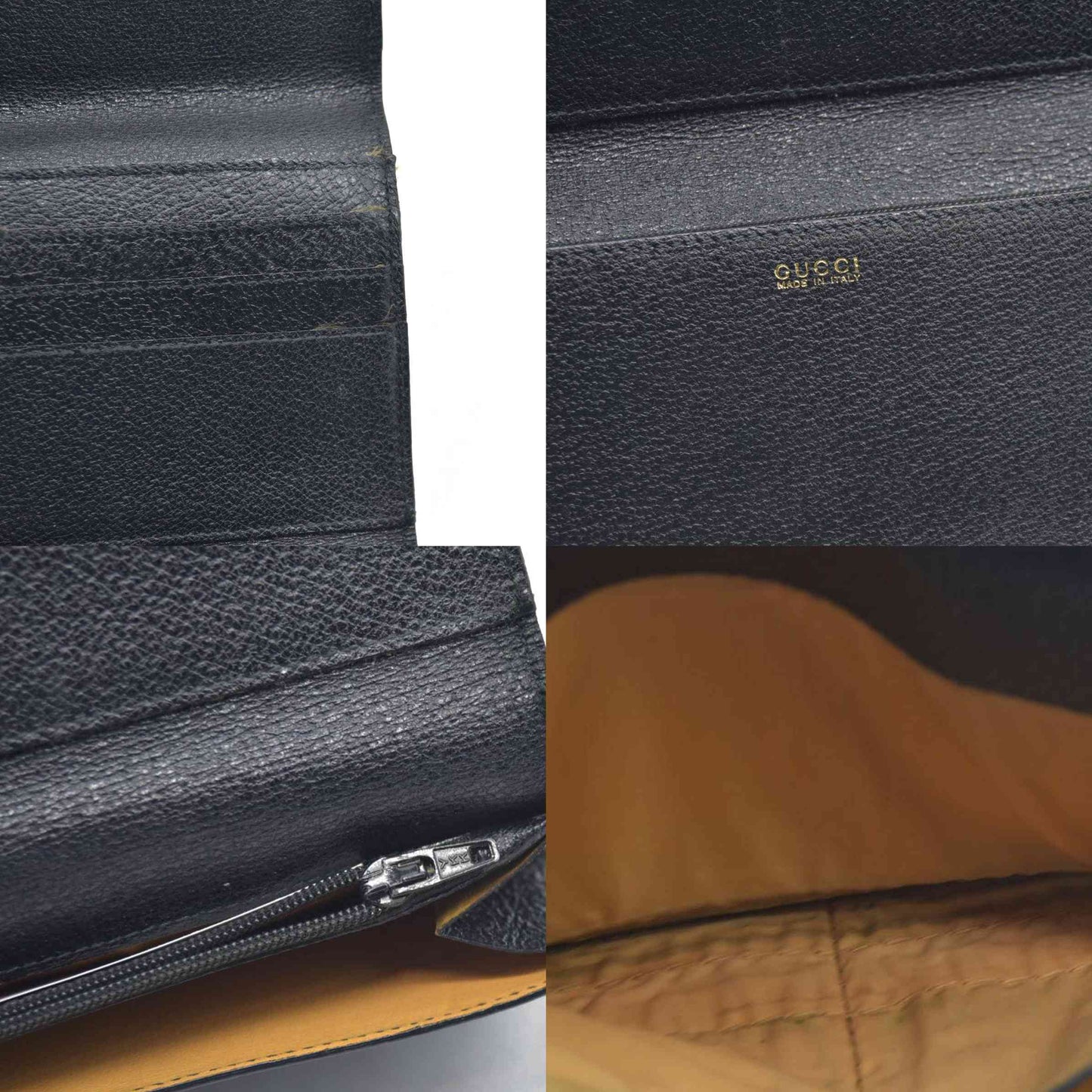 GUCCI Horsebit Leather Tri-fold Long Wallet CONSIGNMENT