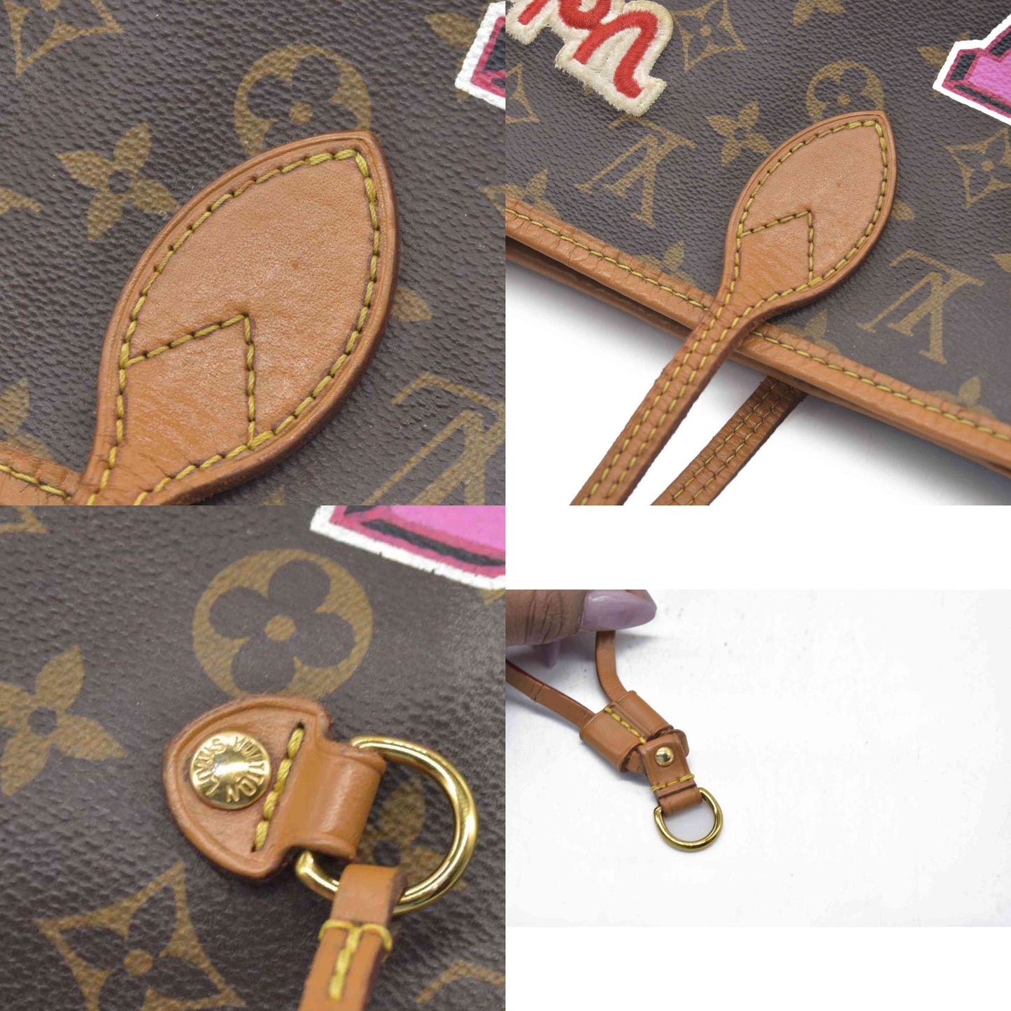 $2490 Louis Vuitton Monogram Travel Stickers Neverfull MM 2018 AR3168