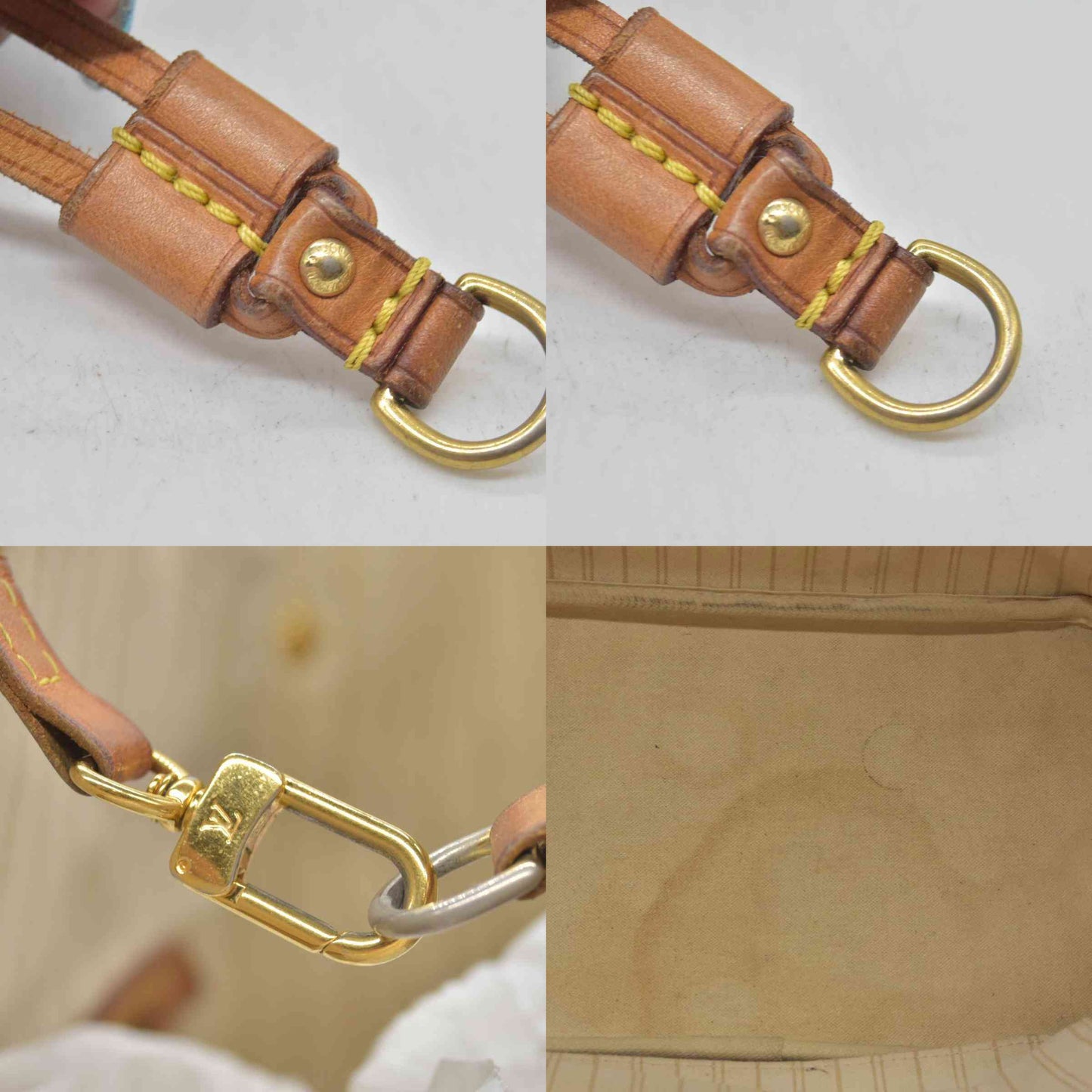 $2170 Louis Vuitton Damier Azur Neverfull MM SA1144