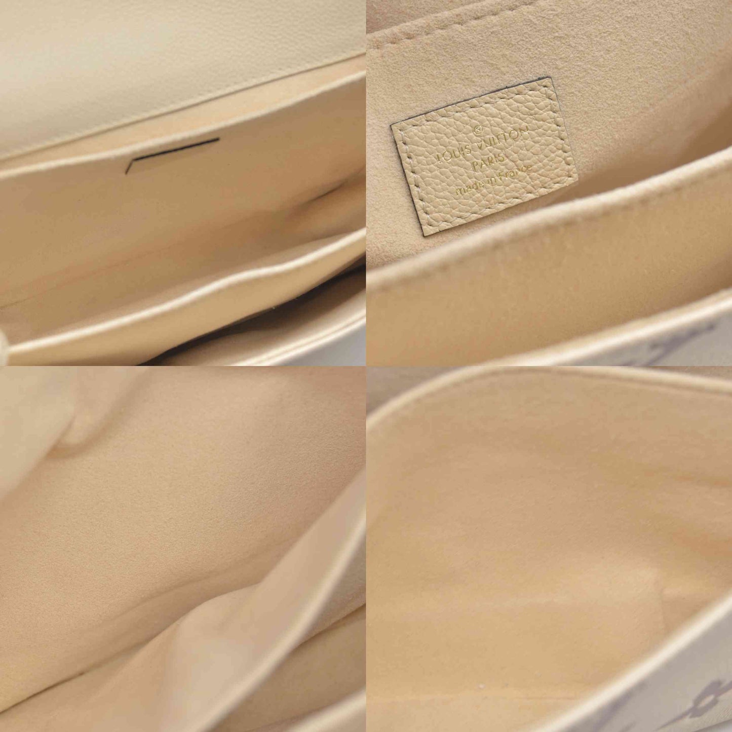 $3100 Louis Vuitton Empreinte Monogram Giant Pochette Metis Creme Bois De Rose RFID