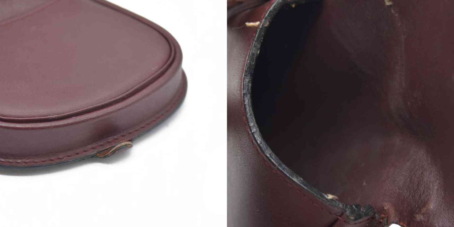 Cartier Red Must de Cartier Leather Coin Pouch Dark red