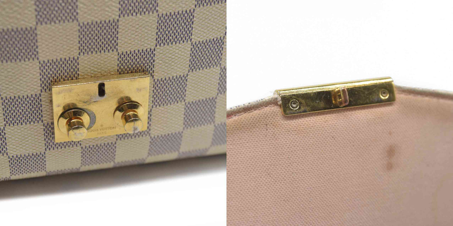 $2000 2017 Louis Vuitton Damier Azur Canvas Croisette Bag SD4127