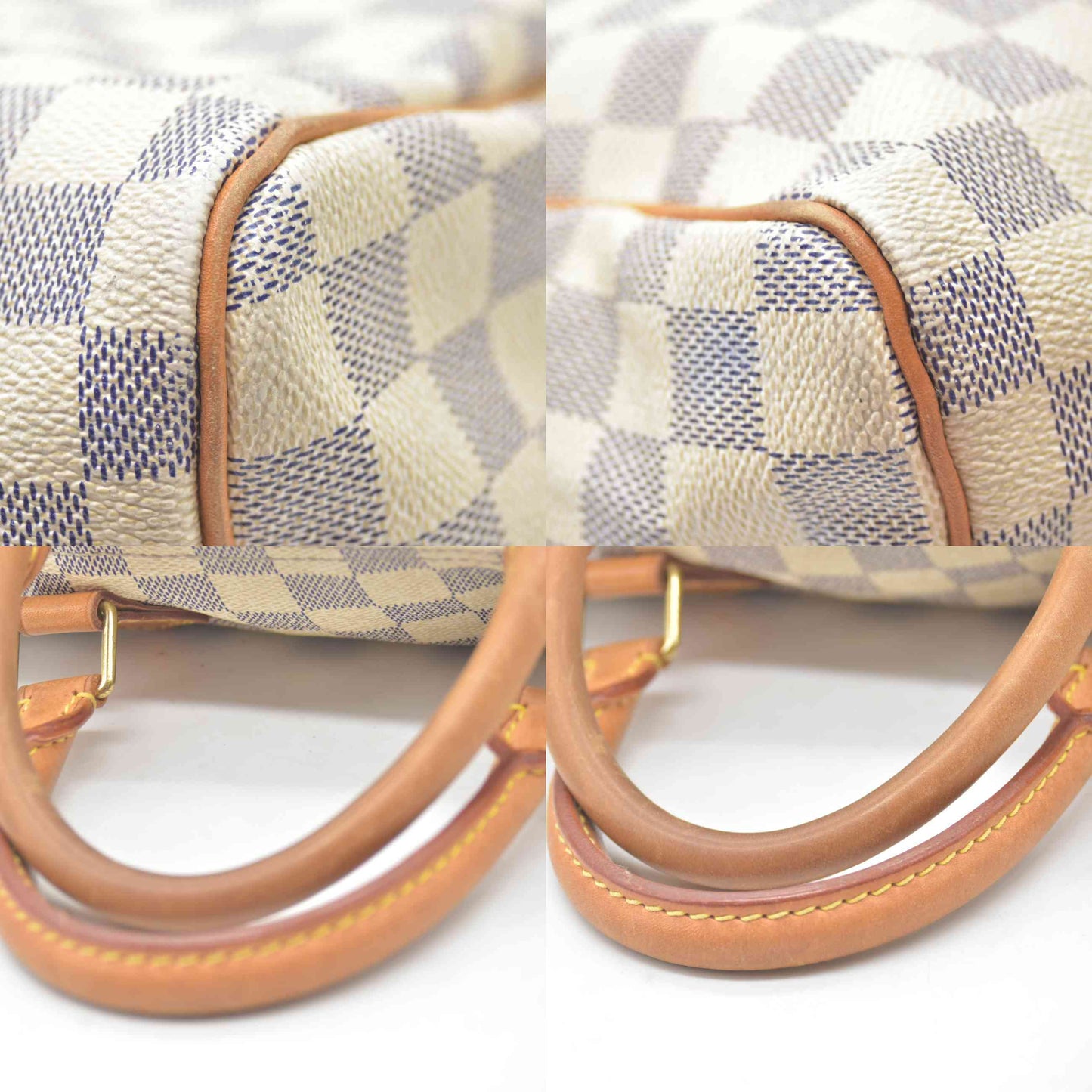 $1550 2008 Louis Vuitton Speedy Handbag Damier Azur 30 DU3008