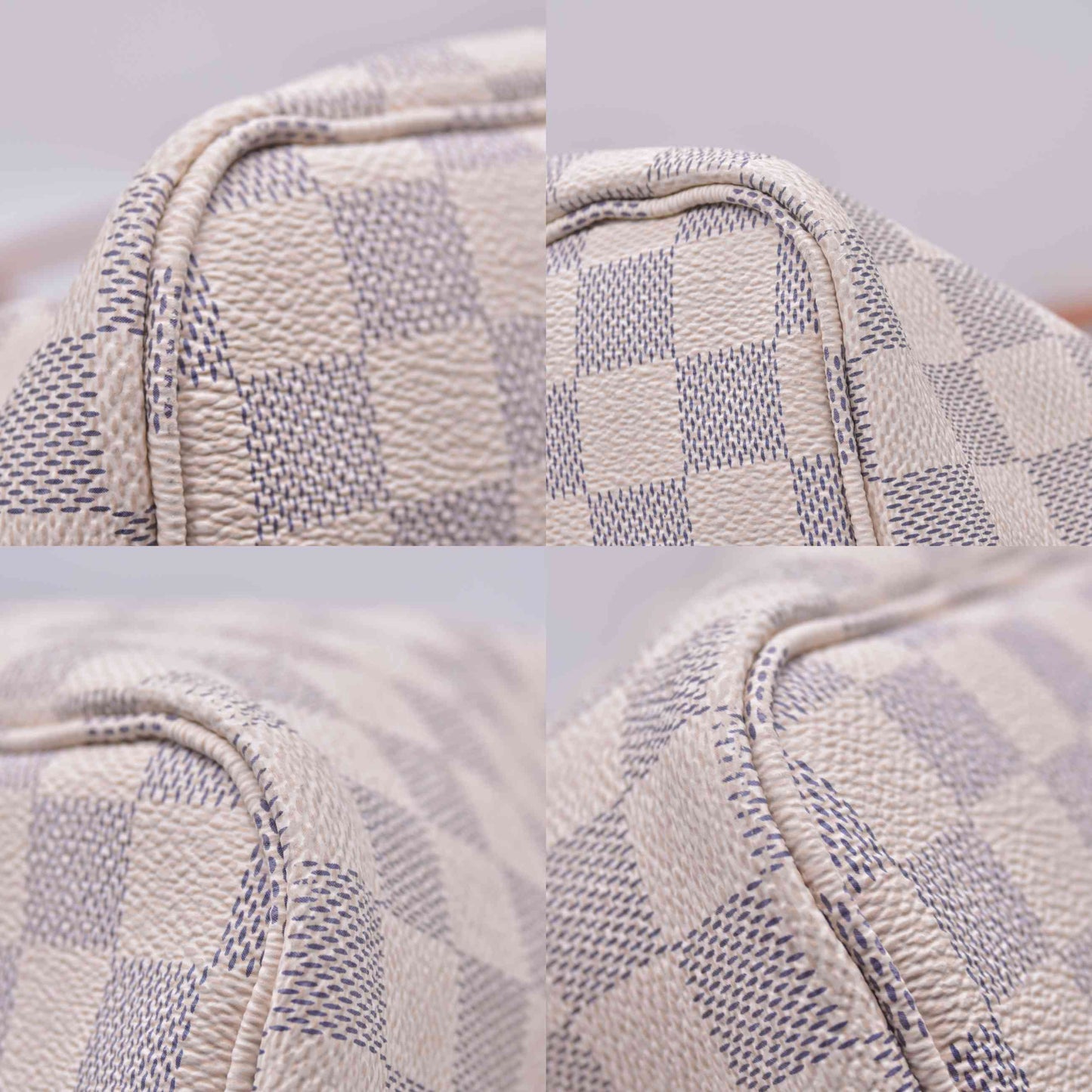 $2240 2019 Louis Vuitton Damier Azur Neo Neverfull GM Rose Ballerine