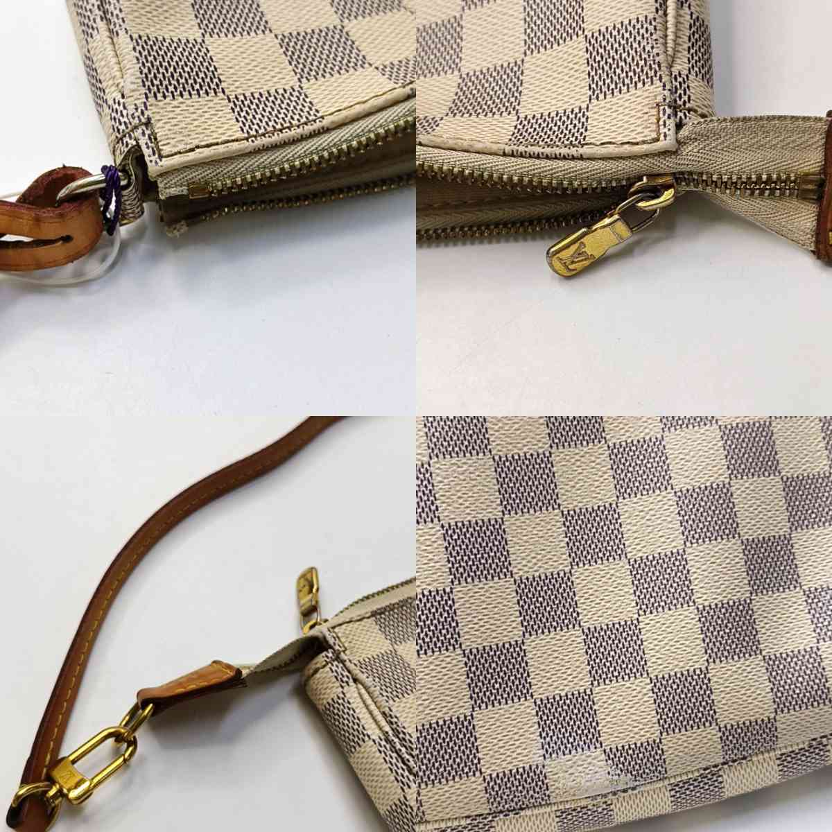 $1650 Louis Vuitton  Damier Azur Pochette Accessories NM MB5230