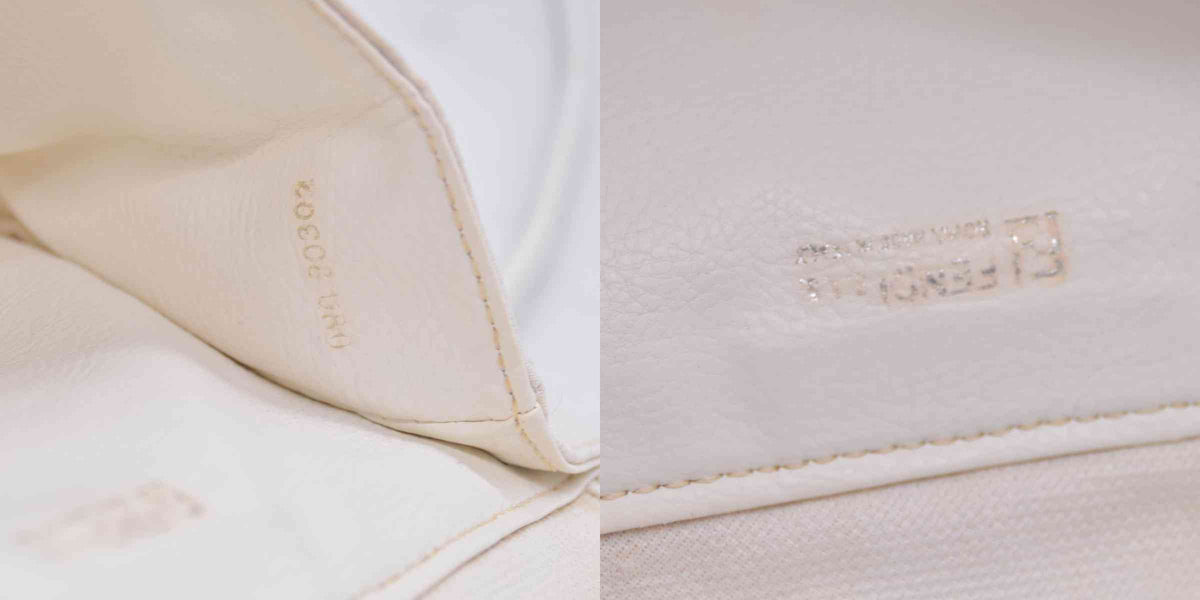 $850 Fendi White Stamp Vintage CONSIGNMENT 10020950