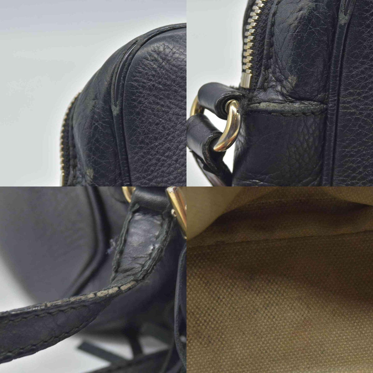 $1490 Gucci  Interlocking G Soho Disco Small