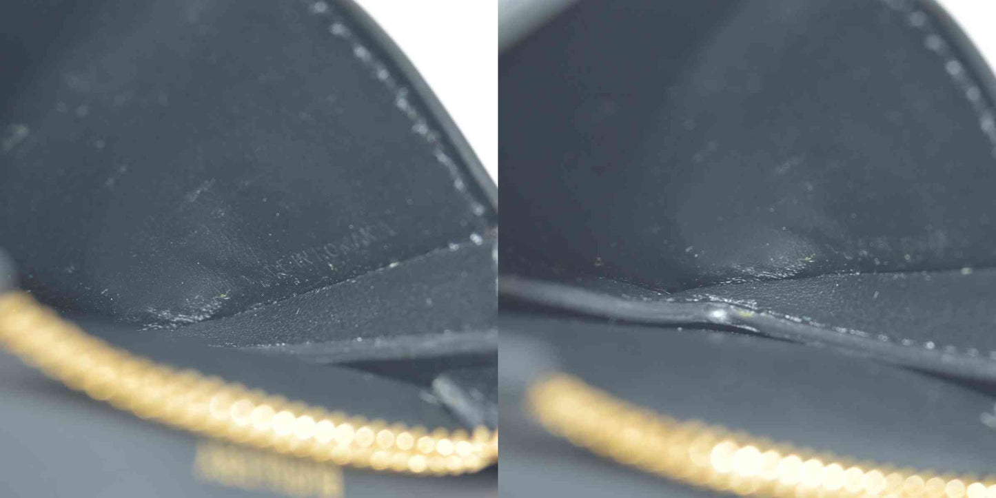 Burberry Calfskin Mini Jody Chain Card Case Black CONSIGNMENT