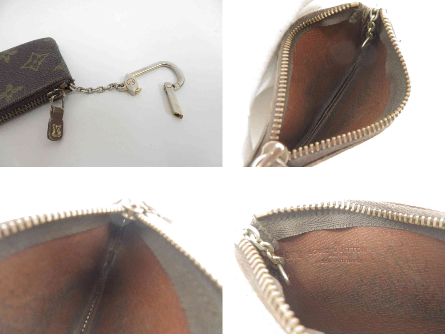 $345 LOUIS VUITTON Monogram Coin Purse Key Pochette Cles 8904ET