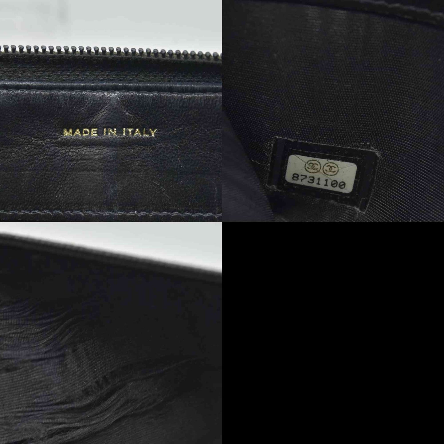 $925 Chanel Caviar Large Timeless CC Zip Around Wallet BlackCONSIGNMENT