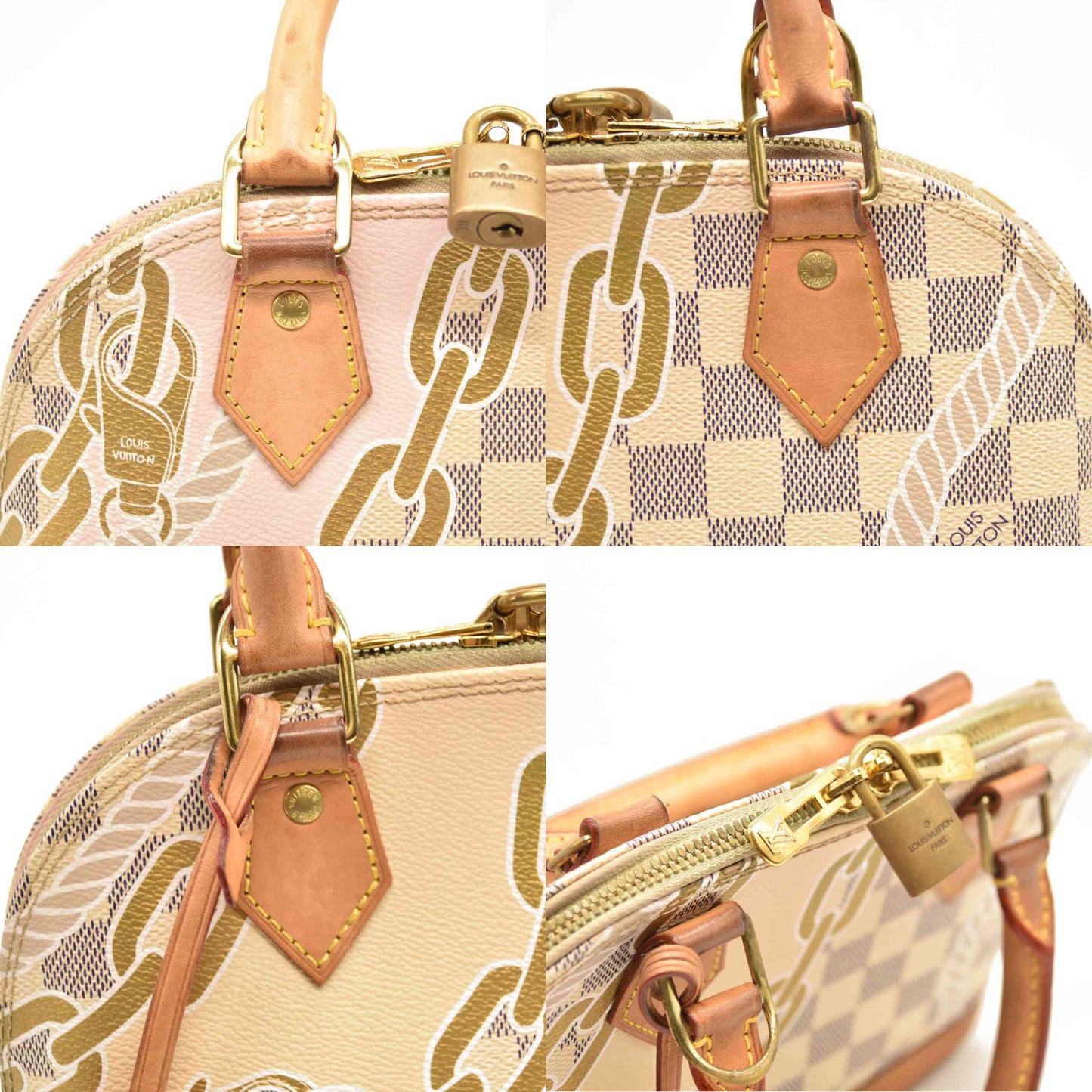 LOUIS VUITTON Damier Azur Nautical Alma BB Crossbody RFID