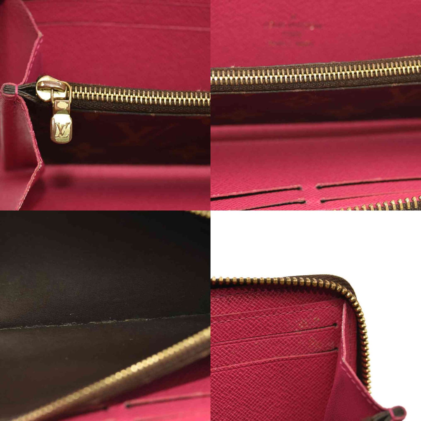 Louis Vuitton  Monogram Clemence Wallet Fuchsia GI0196