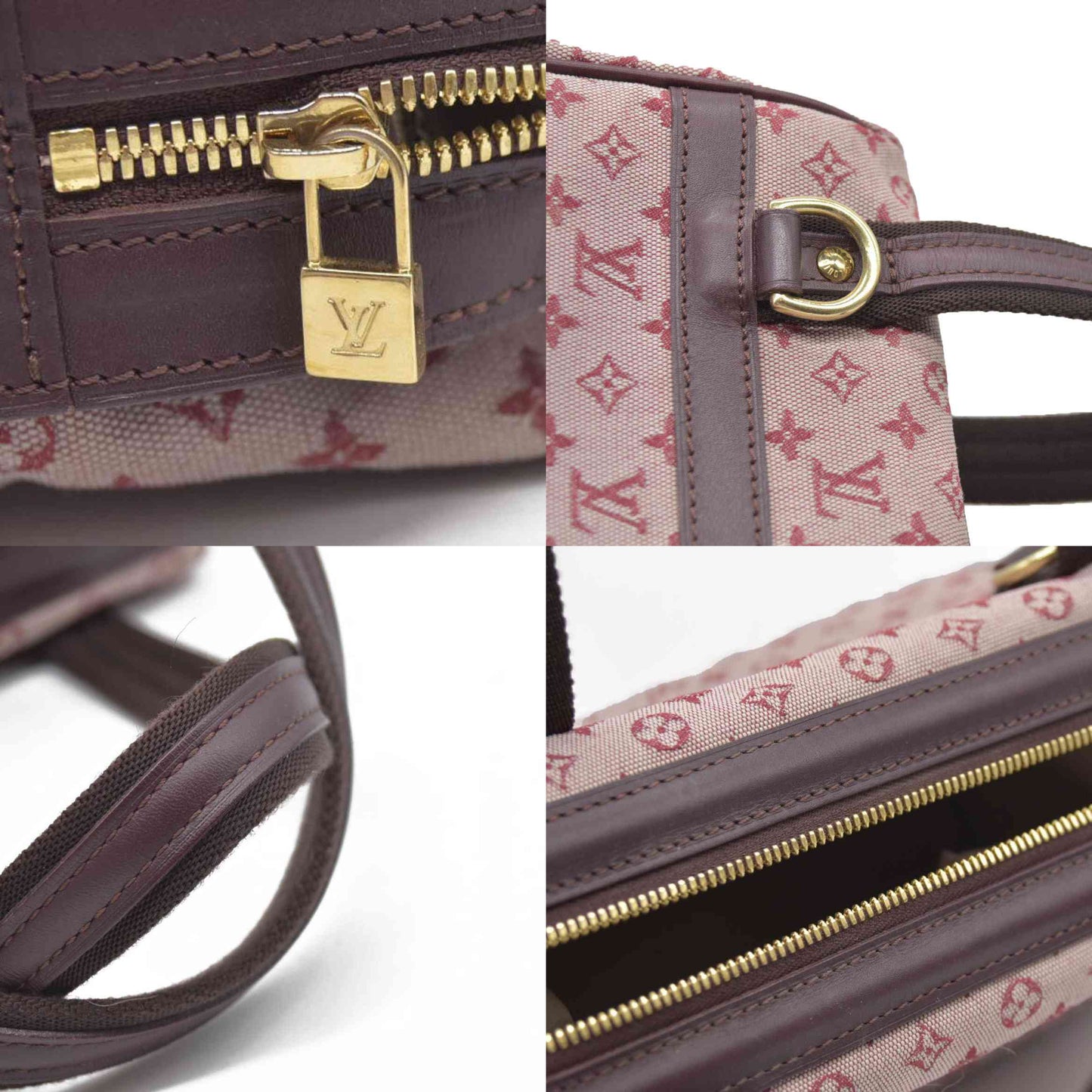 $1100 CONSIGNMENT LOUIS VUITTON Monogram Mini Lin Josephine Boston Bag
