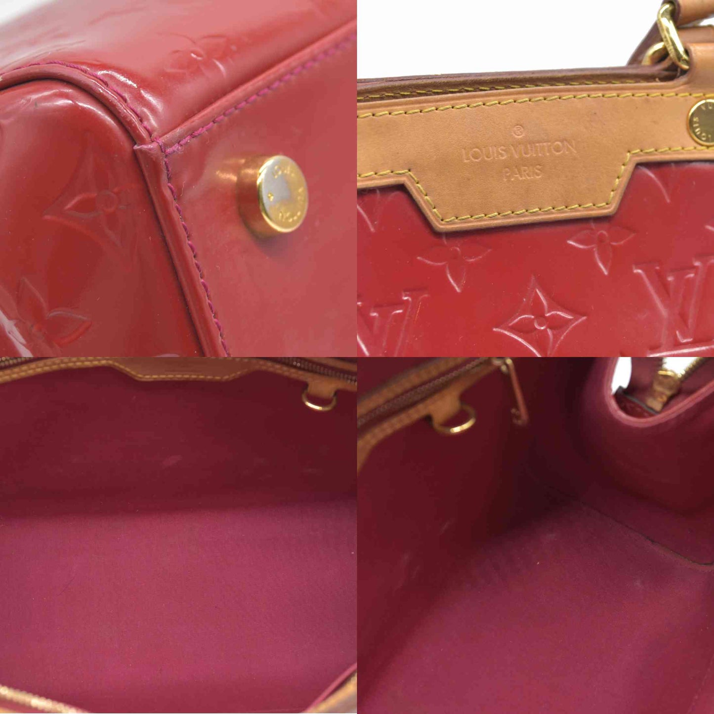 AUCTION $2730 Louis Vuitton  Vernis Brea PM Pomme D'Amour