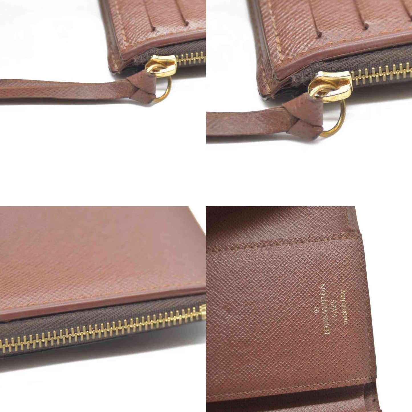 Louis Vuitton Monogram Portefeuille Victorine Trifold Wallet Brown