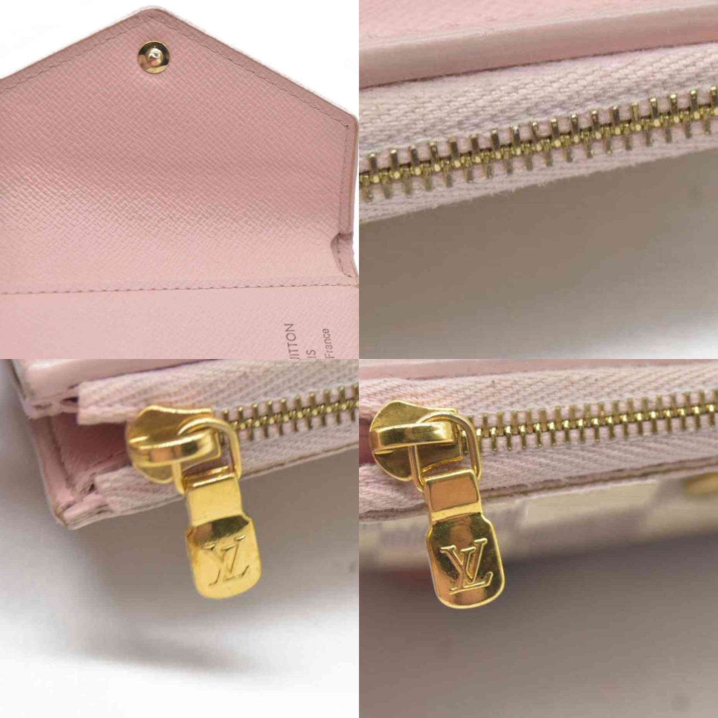 Louis Vuitton  Damier Azur Zoe Wallet Rose Ballerine MI1169