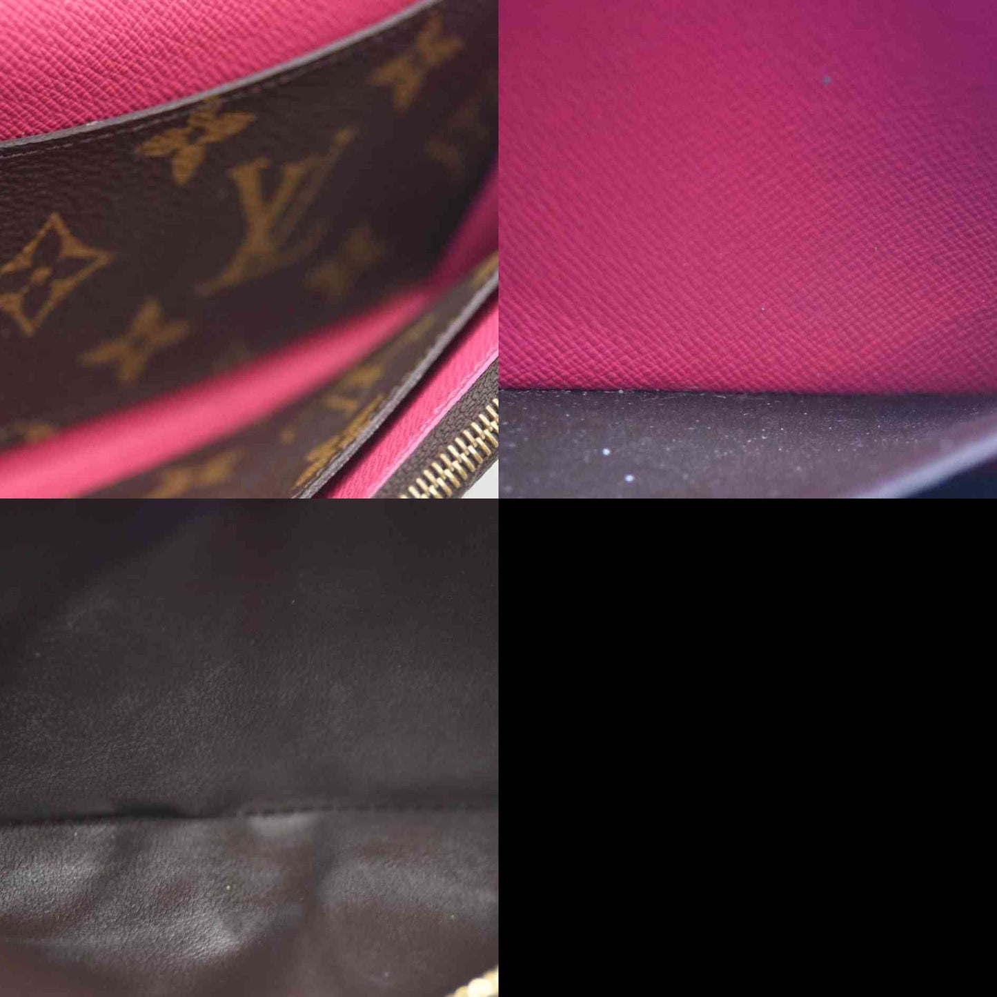 Louis Vuitton Monogram Bloom Flower Emilie Wallet Fuchsia CA4157