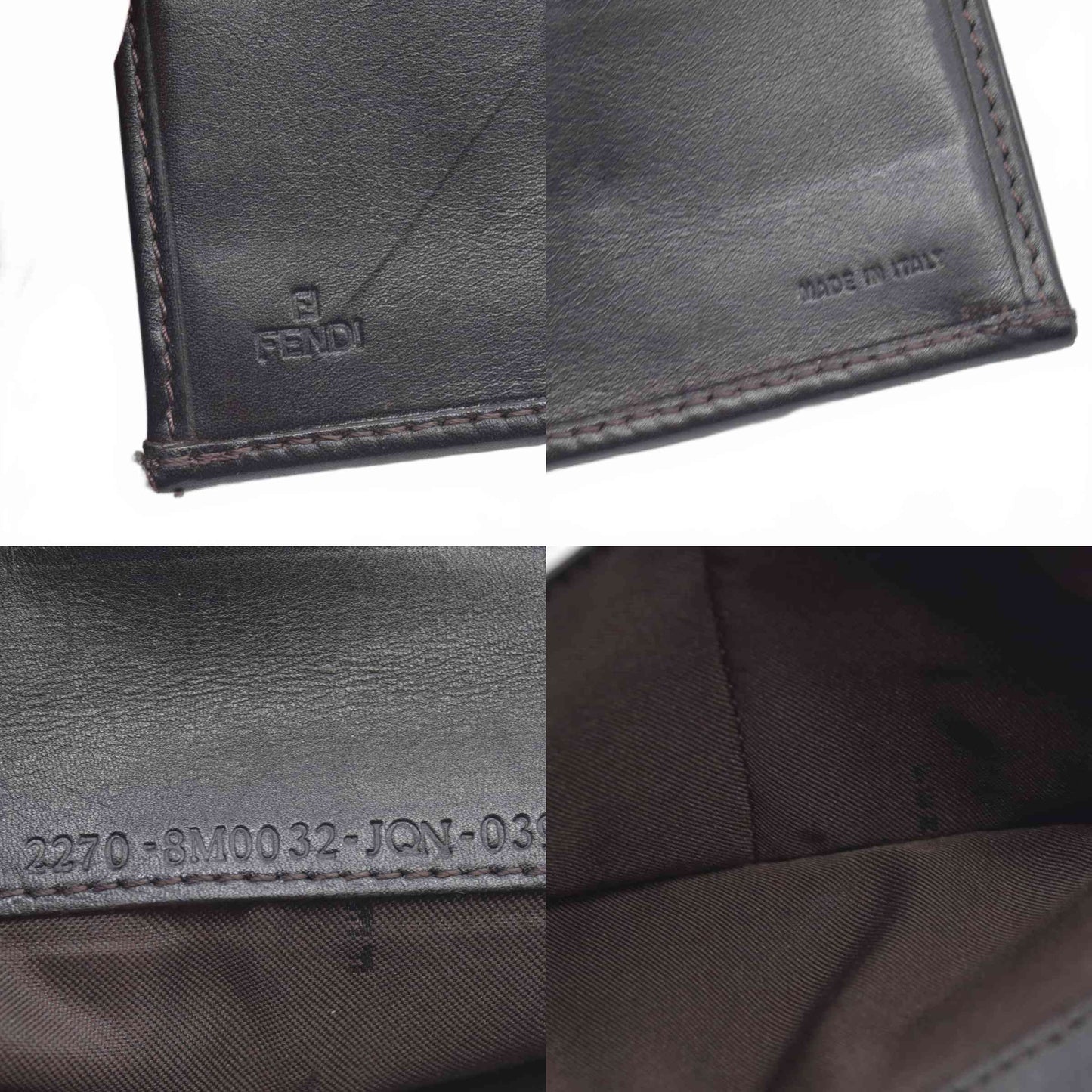 $530 Fendi Zucca FF Logo Printed Bifold Wallet - Consignment