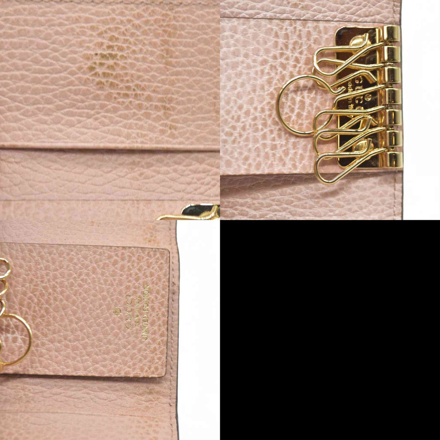 AUCTION $350 GUCCI GG Marmont GG Supreme Leather 6 Ring Key Case