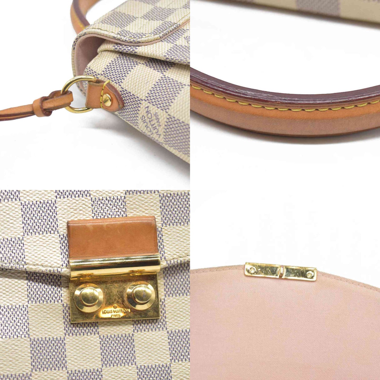 $1960 Louis Vuitton Damier Azur Canvas Croisette Bag