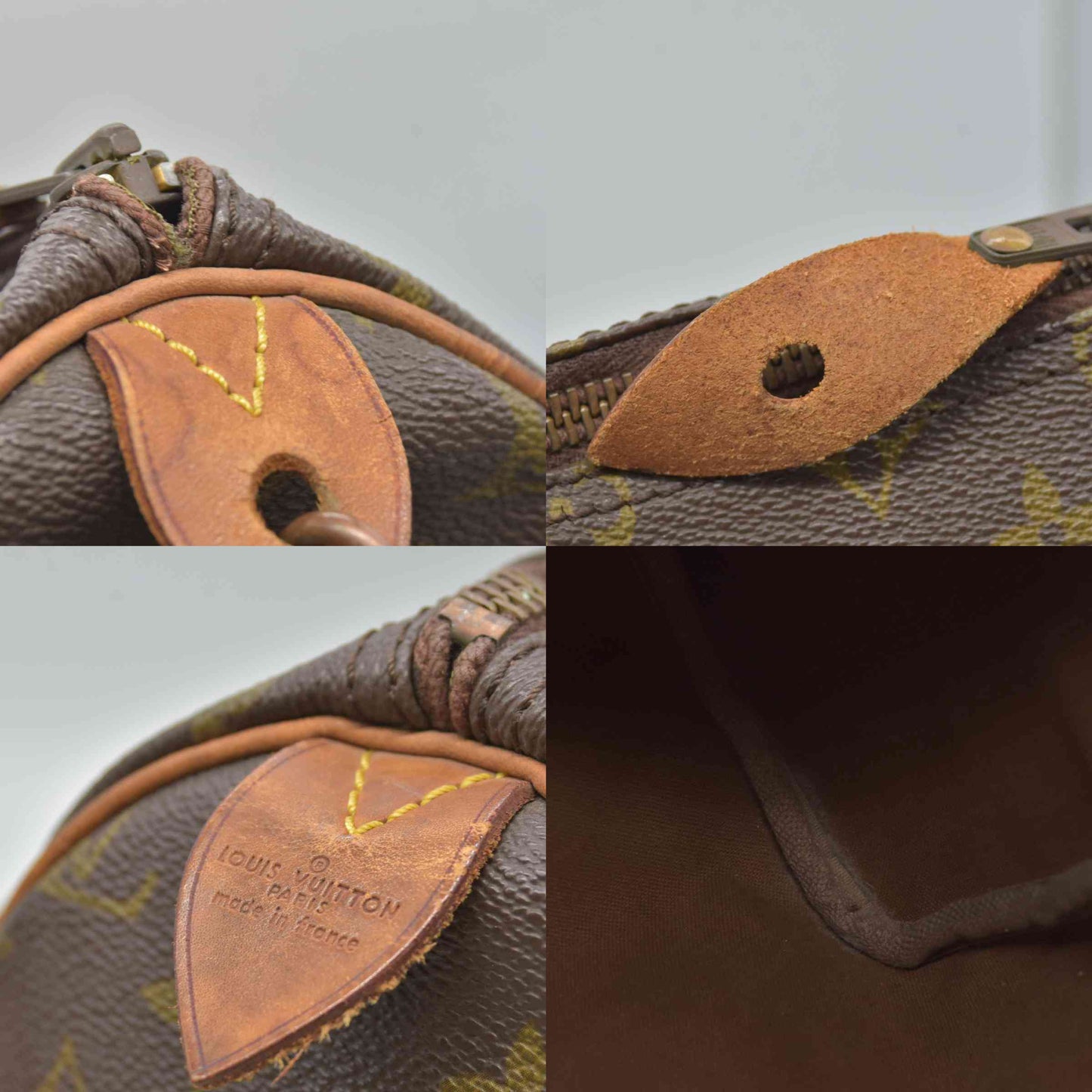 $1700 Louis Vuitton Monogram Speedy 35 SA