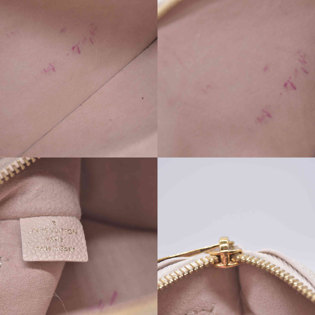 $1250 Louis Vuitton Bi-Color Monogram Rose Trianon Empreinte Pochette 10021370