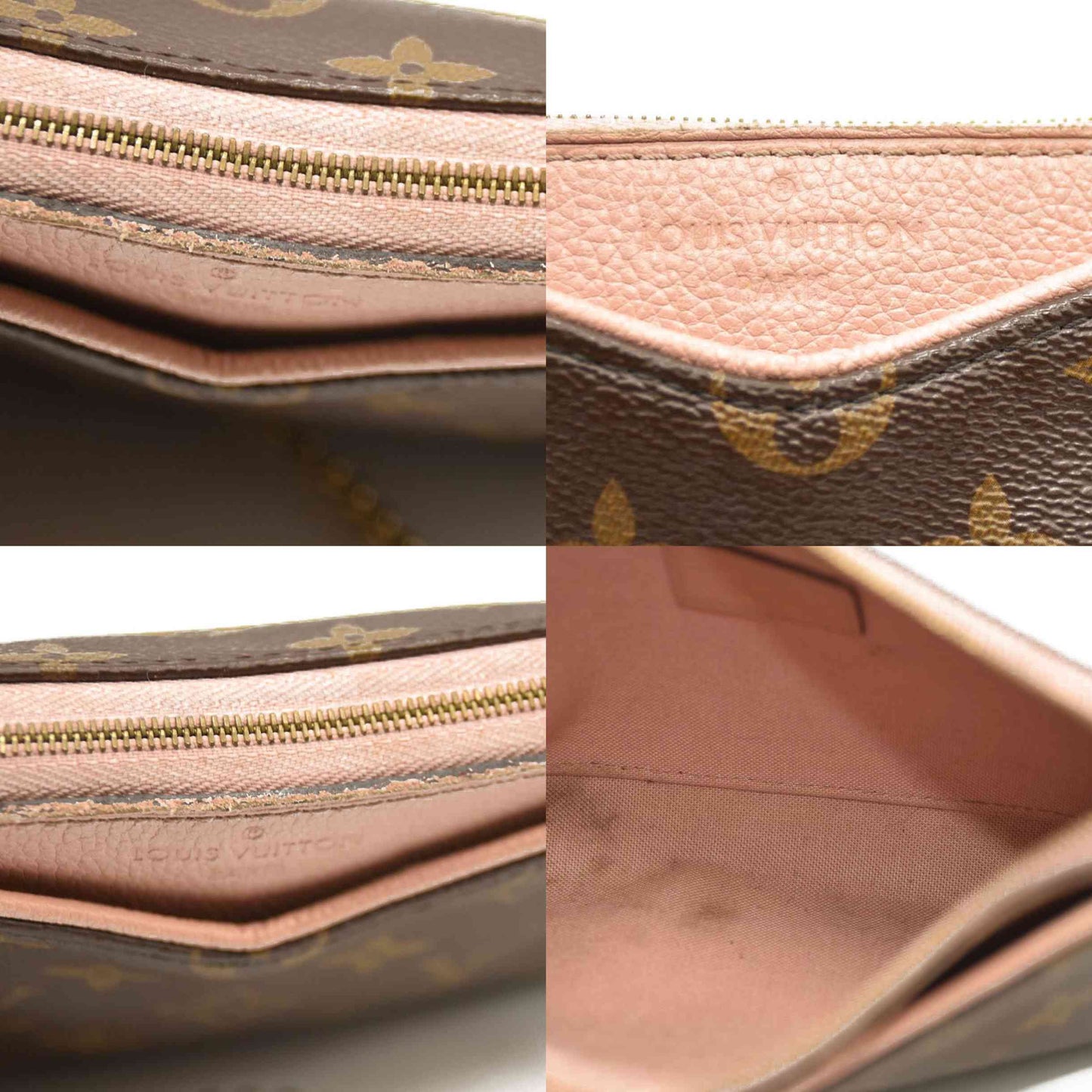 LOUIS VUITTON Pallas Clutch Monogram Rose Poudre GI1167