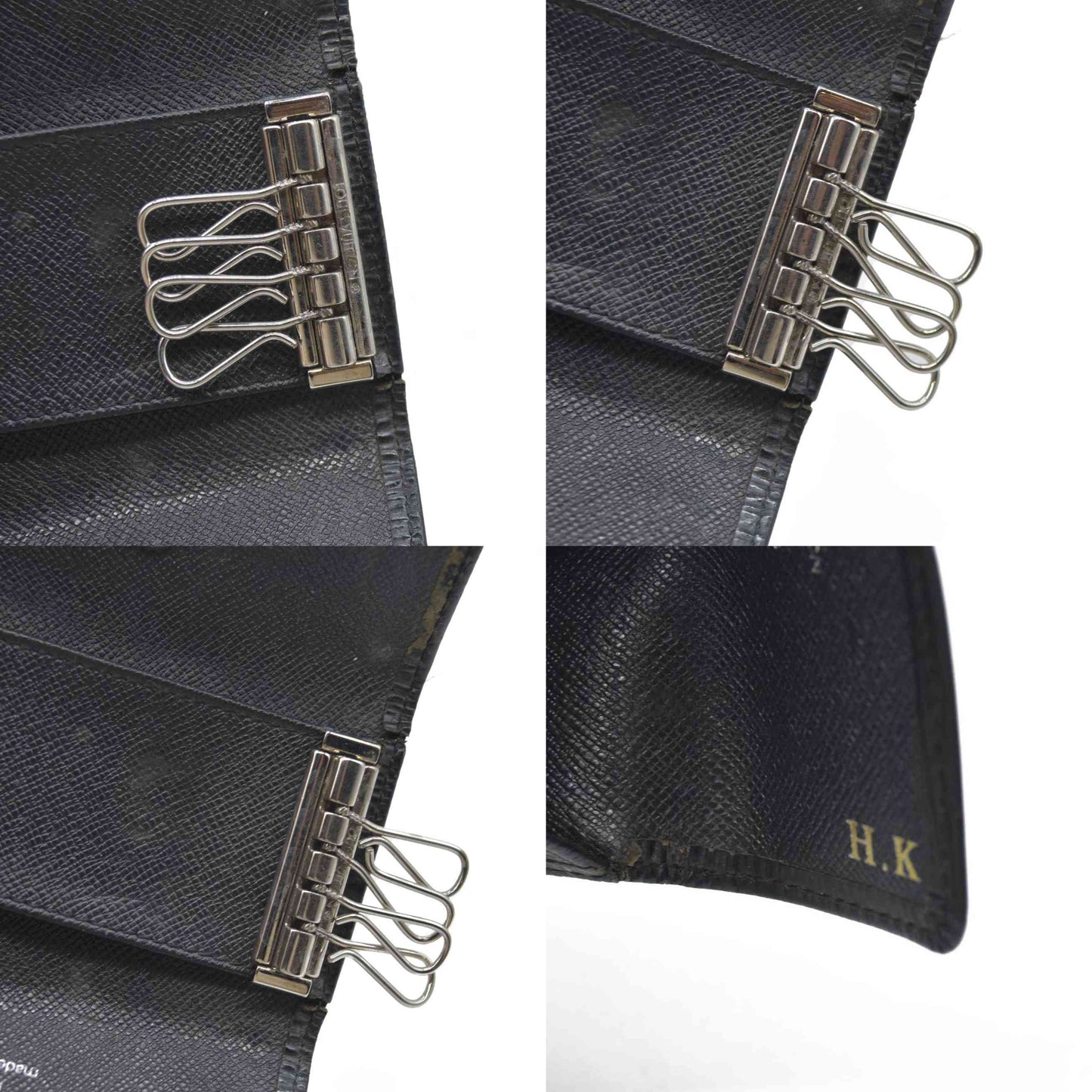 Louis Vuitton Epi Multicles Leather 4 Ring Key Case Black